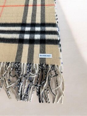 🔥♥️🔥 Burberry double face medium check to giant check 100% cashmere scarf